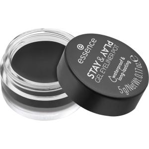 imageessence  Stay ampamp Play Gel Eyeliner Pot  Waterproof Long Lasting Highly Pigmented  Vegan ampamp Cruelty Free 01  Black01  Black