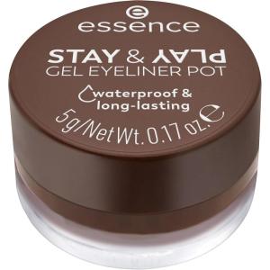 imageessence  Stay ampamp Play Gel Eyeliner Pot  Waterproof Long Lasting Highly Pigmented  Vegan ampamp Cruelty Free 01  Black02  Brown